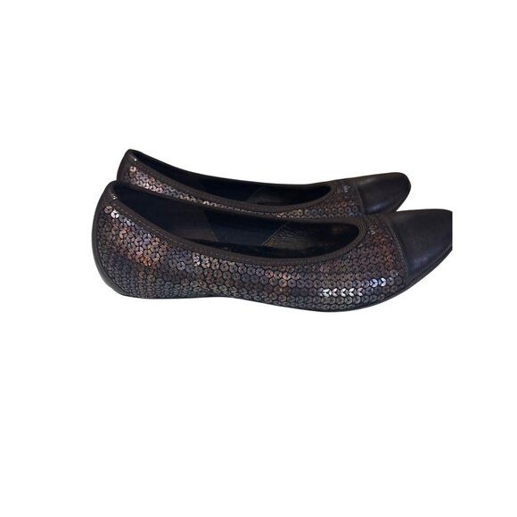 Donald J Pliner Womens 6.5M Leather Sequin Ballet Flats - Picture 4 of 7